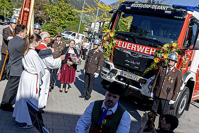 Feierliche Fahrzeugsegnung im Rahmen der 130-Jahr-Feier