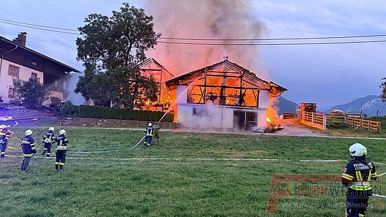 Unterstützungseinsatz Brand Irschen
