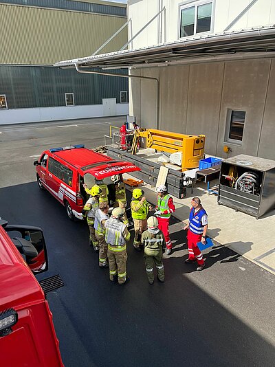 Rettungsübung im Liebherrwerk Lienz