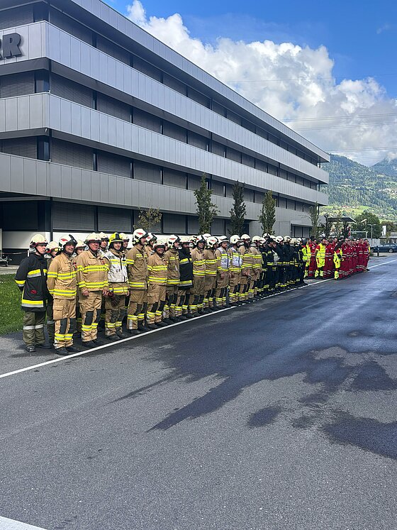 Rettungsübung im Liebherrwerk Lienz