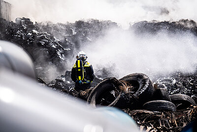 Großbrand Abfallwirtschafs<br>zentrum Nußdorf-Debant