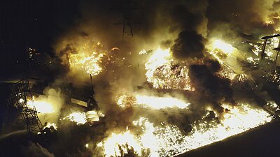 Großbrand Abfallwirtschafs<br>zentrum Nußdorf-Debant