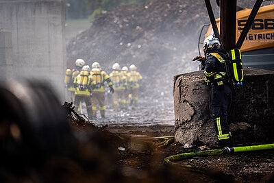 Großbrand Abfallwirtschafs<br>zentrum Nußdorf-Debant